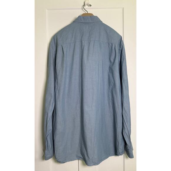 Carhartt Chambray Relaxed Fit Midweight Long Sleeve Shirt Size 2XL TALL - Picture 2 of 10